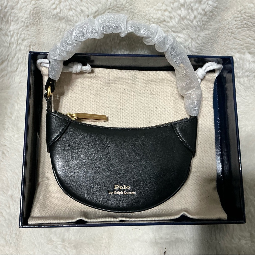 Polo by Ralph Lauren Black Leather Wristlet